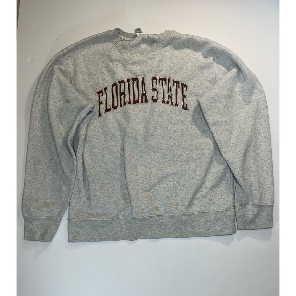 ZooZatz Florida State University FSU Crewneck Sweatshirt Gray Mens Large L‎